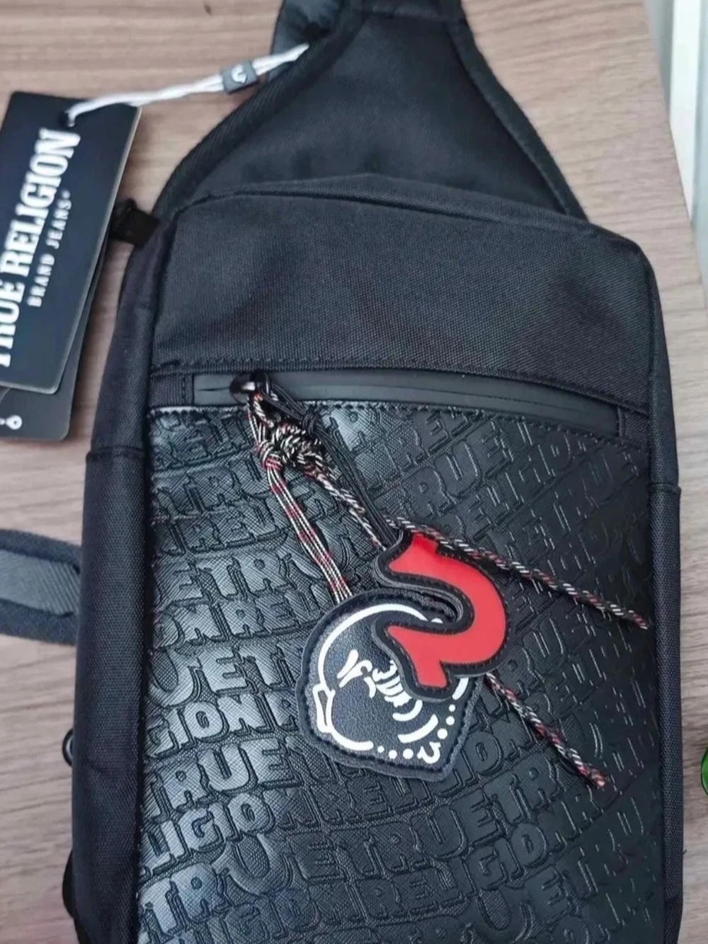 True Religion Men's Black Crossbody Sling Bag - Picture 4 of 5